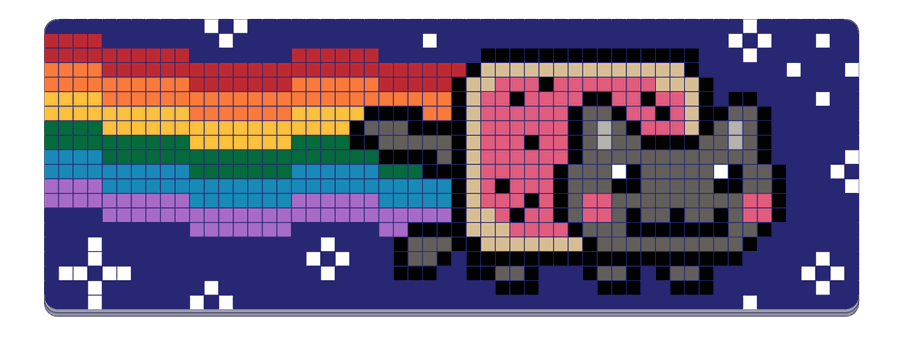 minecraft pixel art templates nyan cat